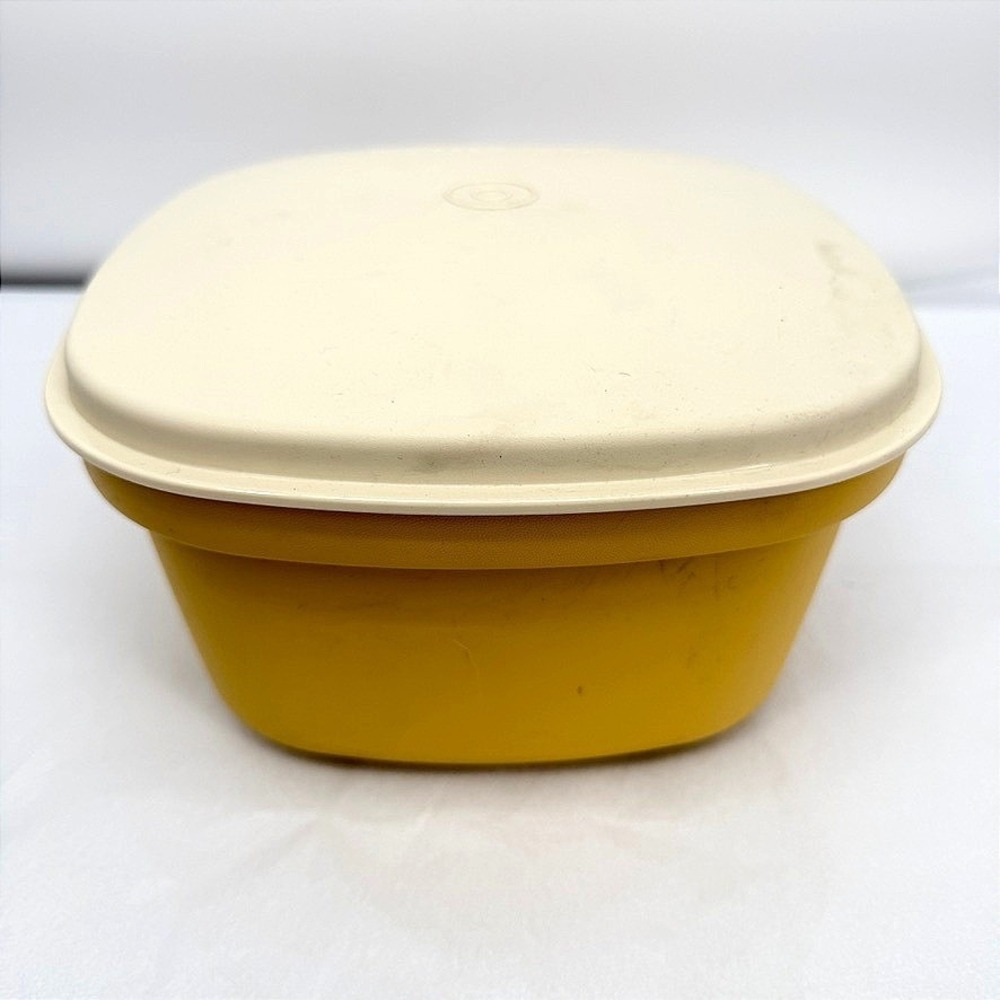 VTG Tupperware Multi-Server 888 Vegetable Steamer Harvest Yellow 3pc Set